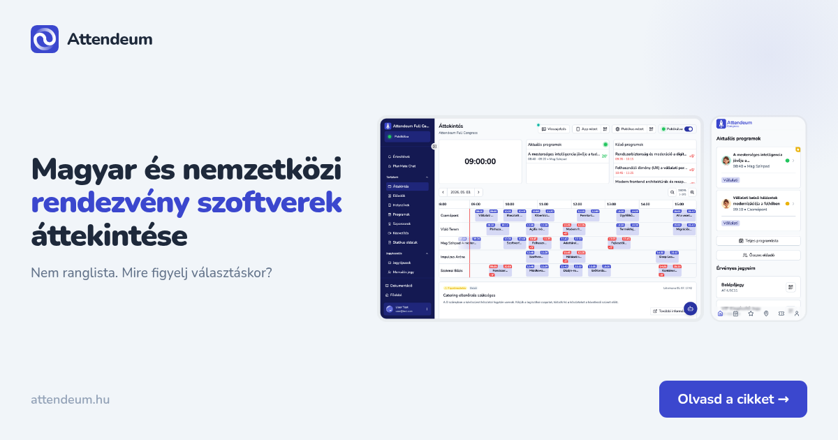 Magyar és nemzetközi rendezvény szoftverek áttekintése