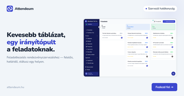 Feladatkezelés rendezvényszervezésnél: kevesebb táblázat, egy irányítópult